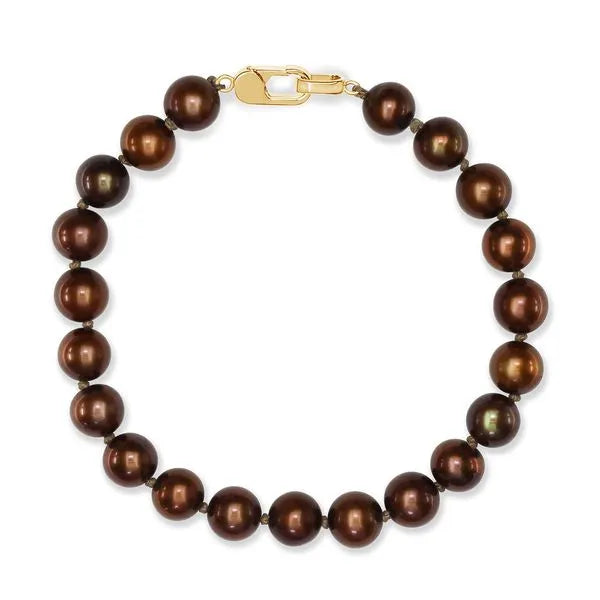 Yellow Gold Pearl Bracelet