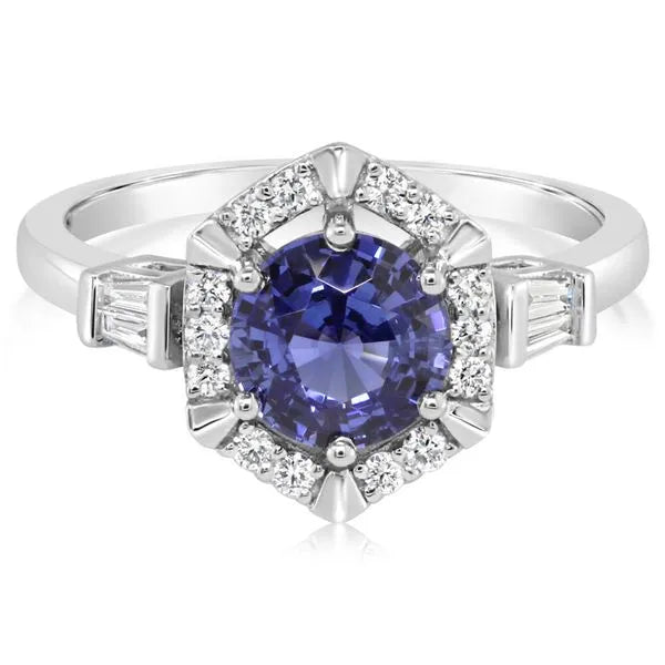 Platinum Sapphire Ring