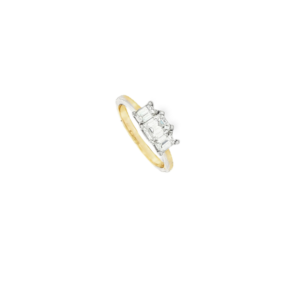 14K Yellow Gold Emerald cut Diamonds 1.40Ct