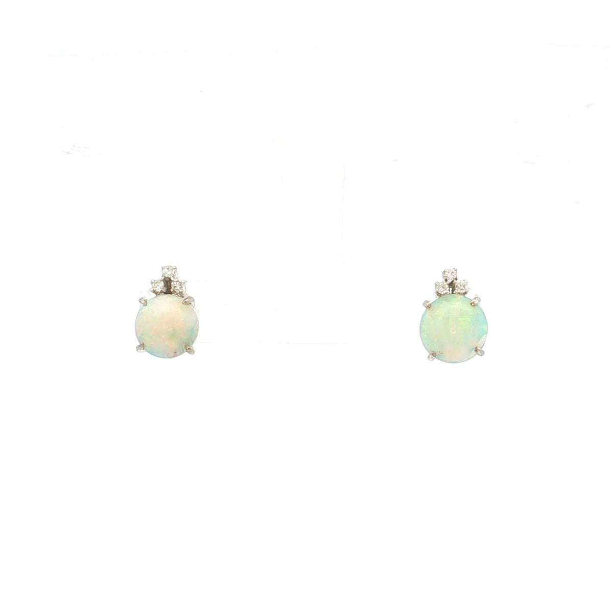 Opal and Diamond 18k Earrings