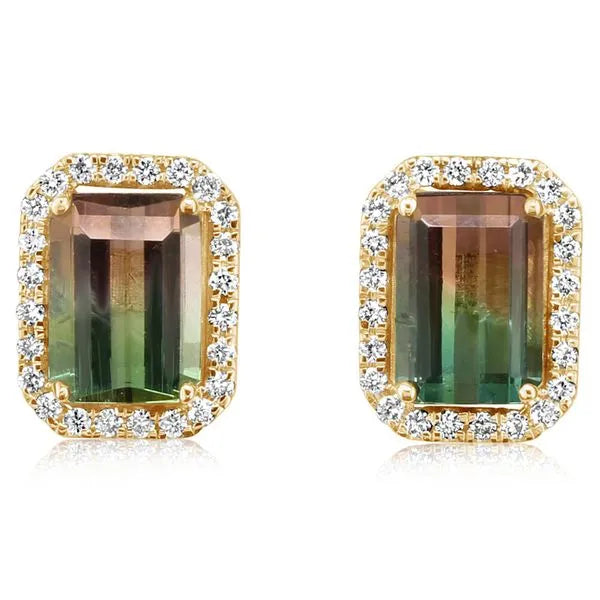 For Live Assistance Call  Yellow Gold Tourmaline Earrings