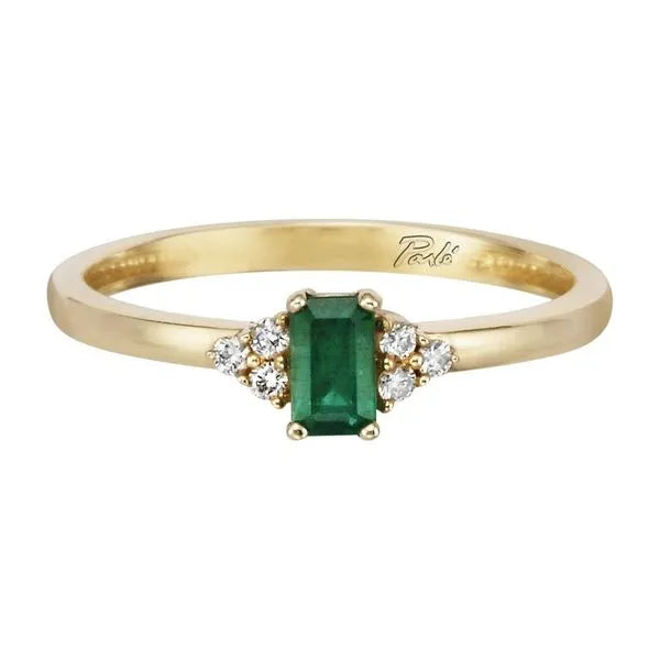 Yellow Gold Emerald Ring